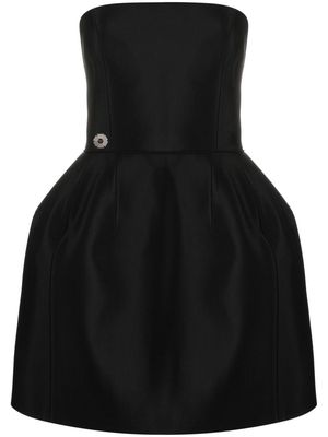 Philipp Plein strapless silk mini dress - Black