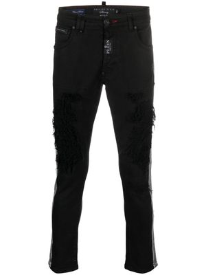 Philipp Plein stripe-detail skinny jeans - Black