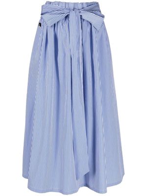 Philipp Plein striped midi skirt - Blue