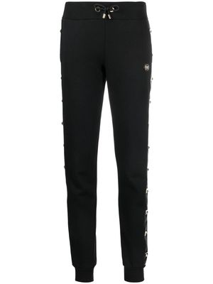 Philipp Plein studded side panel track pants - Black