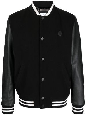 Philipp Plein studded-skull bomber jacket - Black