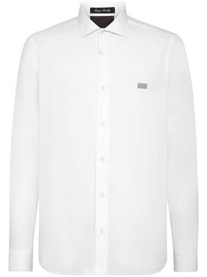 Philipp Plein Sugar Daddy Skull-embellished cotton T-shirt - White