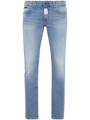 Philipp Plein Super Fit logo-plaque skinny jeans - Blue
