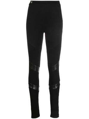 Philipp Plein Super high-waisted denim-leggings - Black