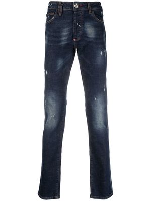 Philipp Plein Super Straight Cut distressed jeans - Blue