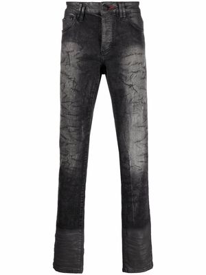Philipp Plein super straight-cut Institutional jeans - Grey