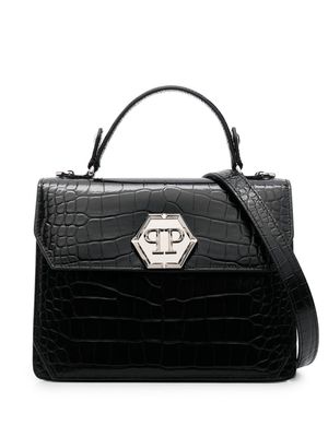 Philipp Plein Superheroin crocodile-effect tote bag - Black