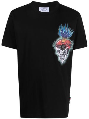 Philipp Plein tattoo-print cotton T-shirt - Black