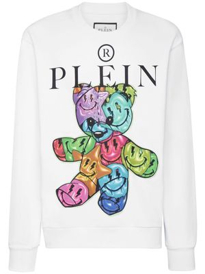 Philipp Plein Teddy Bear cotton sweatshirt - White