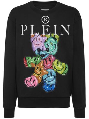 Philipp Plein teddy bear-print cotton sweatshirt - Black