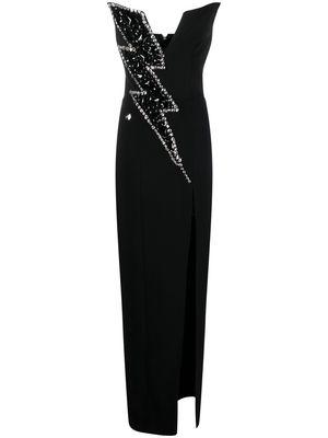 Philipp Plein Thunder crystal-embellished gown - Black