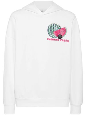 Philipp Plein Tutti Frutti jersey hoodie - White