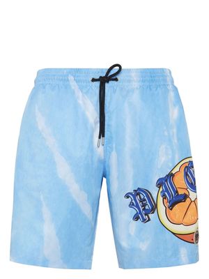 Philipp Plein Tutti Frutti-print swim shorts - Blue