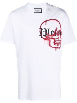 Philipp Plein V-neck logo T-shirt - White