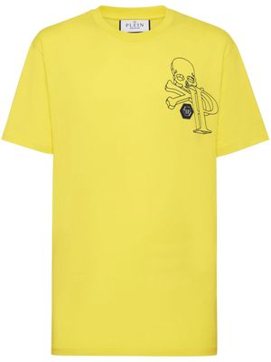 Philipp Plein Wire Frame graphic-print T-shirt - Yellow