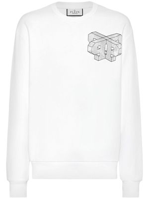 Philipp Plein Wire Frame jersey sweatshirt - White