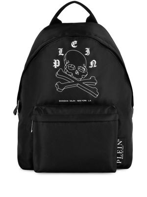 Philipp Plein Wire Frame logo-print backpack - Black