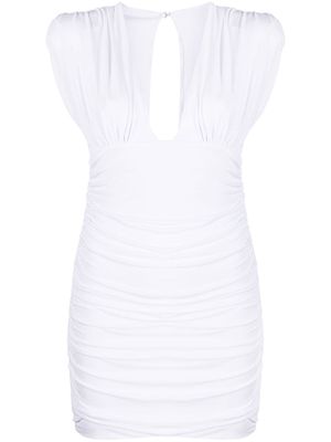 Philipp Plein Wrinkles sleeveless mini dress - White