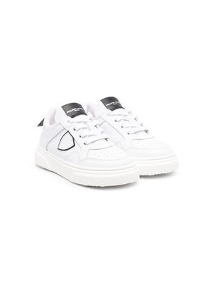 Philippe Model Kids logo-patch lace-up trainers - White