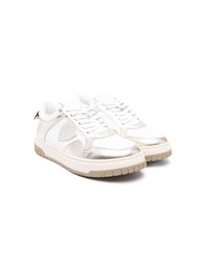 Philippe Model Kids logo-patch laminated sneakers - White