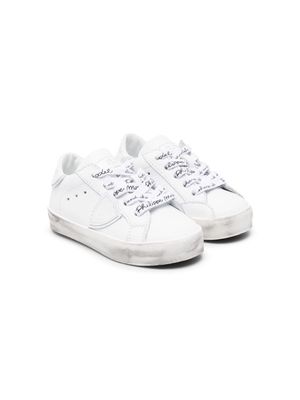 Philippe Model Kids logo-patch leather sneakers - White