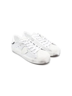 Philippe Model Kids logo-patch low-top sneakers - Silver