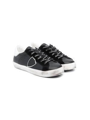 Philippe Model Kids logo-print lace-up sneakers - Black