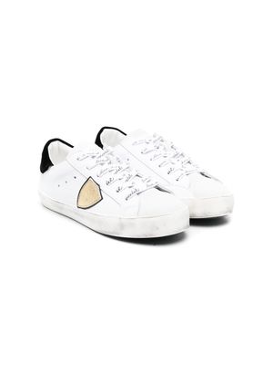 Philippe Model Kids logo-print lace-up sneakers - White