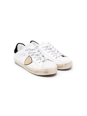 Philippe Model Kids Paris distressed leather sneakers - White