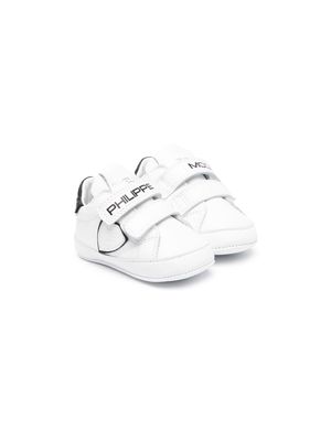 Philippe Model Kids touch-strap leather pre-walkers - White