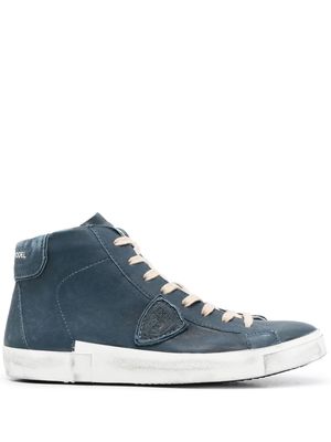 Philippe Model Paris logo-patch high-top sneakers - Blue