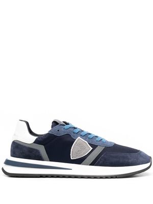 Philippe Model Paris logo-patch panelled sneakers - Blue