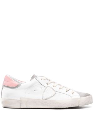 Philippe Model Paris Prsx distressed-effect panelled sneakers - White