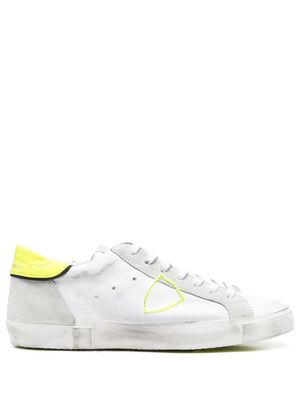 Philippe Model Paris side logo-patch detail low-top sneakers - White