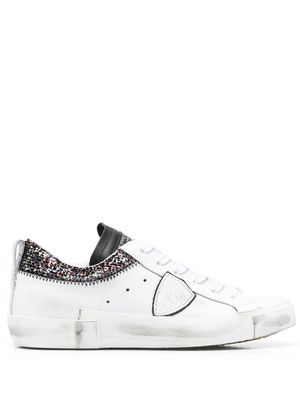 Philippe Model Paris side logo-patch detail sneakers - White
