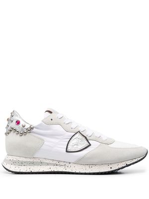 Philippe Model Paris stud-embellished low-top sneakers - White