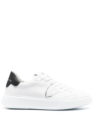 Philippe Model Paris Temple leather low-top sneakers - White