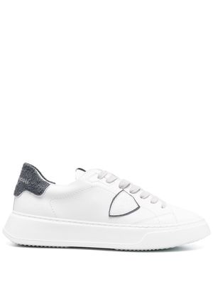 Philippe Model Paris Temple low-top leather sneakers - White