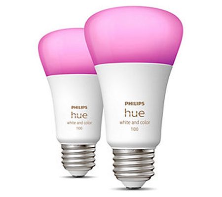 Philips Hue White Color Ambiance A19 Bulb 2-Pac k
