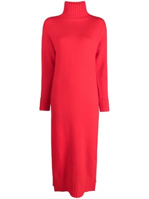Philo-Sofie roll-neck wool midi dress - Red
