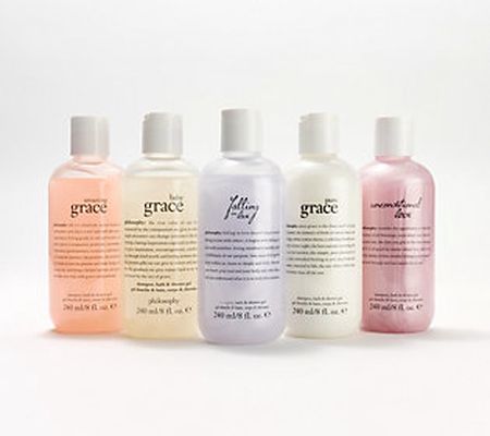 philosophy 5pc grace & love 8oz fragrance shower gel kit