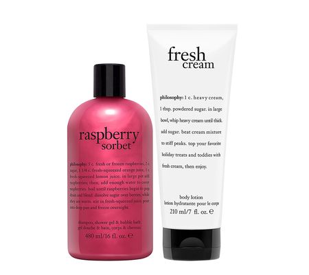 philosophy berries & cream cleanse & moisturize set