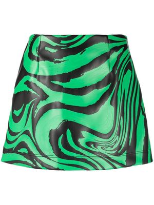 Philosophy Di Lorenzo Serafini abstract-print A-line miniskirt - Green