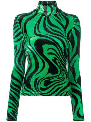 Philosophy Di Lorenzo Serafini abstract-print top - Green