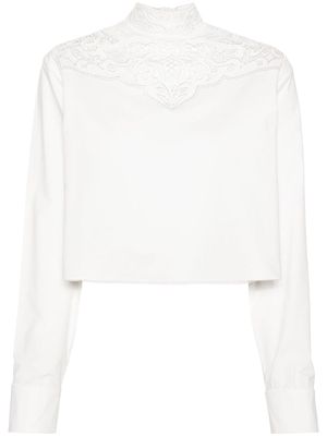 Philosophy Di Lorenzo Serafini broderie anglaise cotton blouse - White
