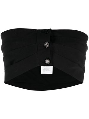 Philosophy Di Lorenzo Serafini buttoned draped crop top - Black
