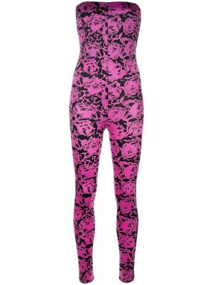 Philosophy Di Lorenzo Serafini cat mania-print strapless jumpsuit - Pink