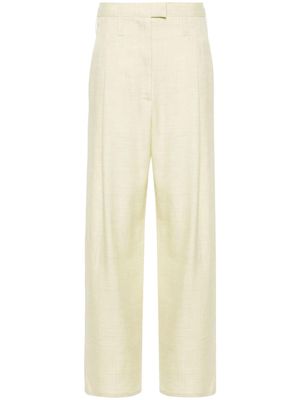 Philosophy Di Lorenzo Serafini chambray pleated straight trousers - Yellow