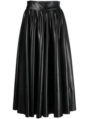 Philosophy Di Lorenzo Serafini coated-finish flared skirt - Black