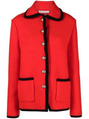 Philosophy Di Lorenzo Serafini contrast-trim knitted jacket - Red